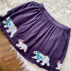 Polar bear Mini Boden skirt